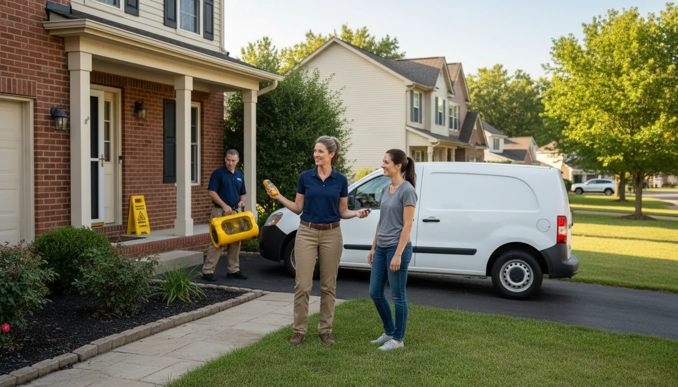 Residential water damage restoration in New Windsor, IL